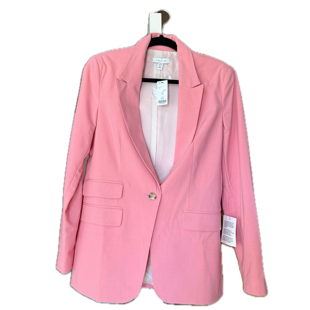 Topshop Pink Tailored Blazer